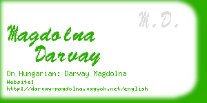 magdolna darvay business card